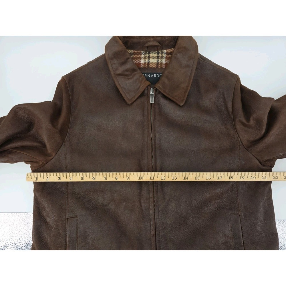 Bernardo Leather Bomber Jacket Size S Brown NWOT - Picture 12 of 16